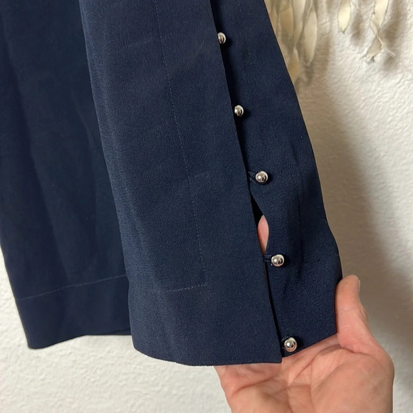 Derek Lam 10 Crosby NWT size 8 Navy Sailor Pant With Silver Detail - Picture 3 of 11